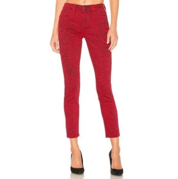 the current/Elliot skinny red animal print jeans 29 - Picture 5 of 5